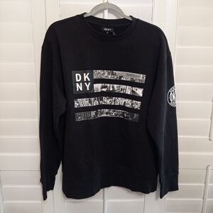 DKNY Men's Sweater Size L Large Pull Over American Flag Print